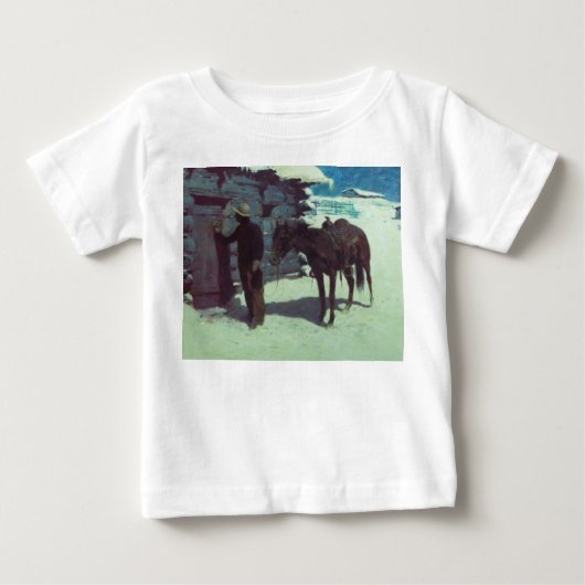 Paard en Cowboy Winter Sneeuw (Voorkant)