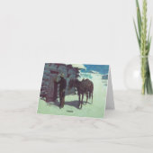 Paard en Cowboy Winter Sneeuw (Achterkant)