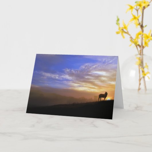 Paard en de Kaart van de Sympathie van de (Gele Bloem)