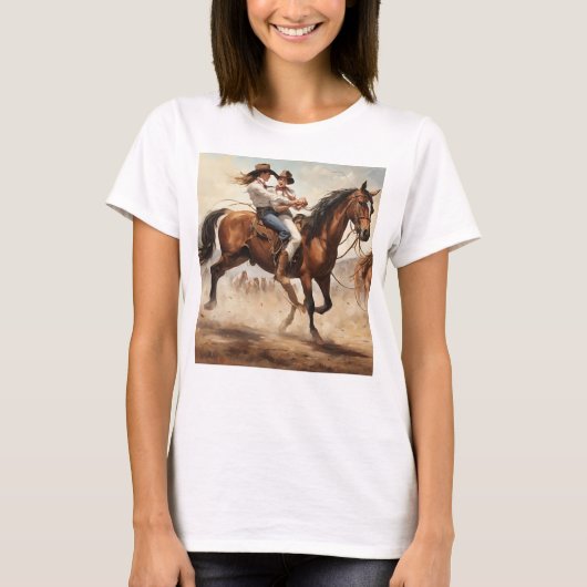 PAARD EN DE VROUW T-SHIRT (Voorkant)