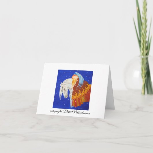 Paard en Engel Kaart (Achterkant)