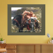 Paard en geliefden - omwikkeld canvas (Insitu (Woonkamer))