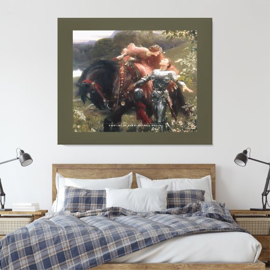 Paard en geliefden - omwikkeld canvas (Insitu (Slaapkamer))