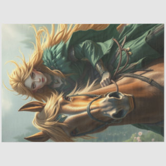Paard en Gezel Fantasy Tissuepapier