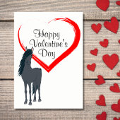  paard en hart Happy Valentijnsdag Feestdagen Kaart