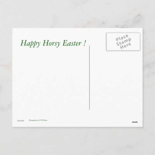 Paard en het Briefkaart van de Mand van Pasen (Achterkant)