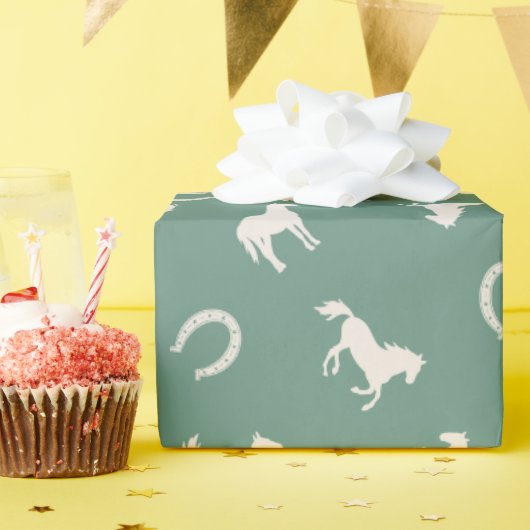 Paard en Hoefijzer Ruiter Inpakpapier (Verjaardagsfeest)