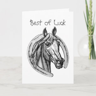 paard en Hoefijzer Wenskaart Kaart