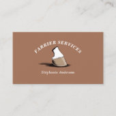 Paard en hoefsmid visitekaartje (Voorkant)