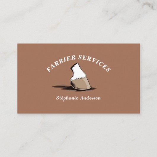 Paard en hoefsmid visitekaartje (Voorkant)