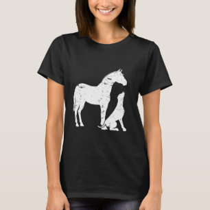 Paard en Hond Motief voor vrouwen en mannen. Paard T-shirt
