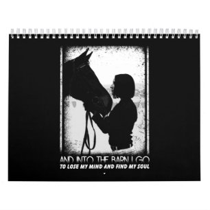 Paard en in de schuur ga ik mijn geest verliezen kalender