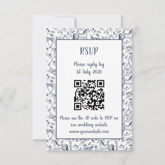 Paard en jachthond - RSVP kaart (Voorkant)