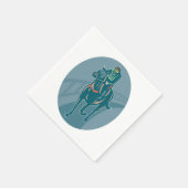 Paard en jockey papieren servetten (Hoek)