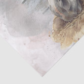 Paard en jongen in schuur slapen "beste vrienden" tissuepapier (Detail)