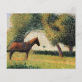 Paard en kar door Georges Seurat Flyer (Achterkant)