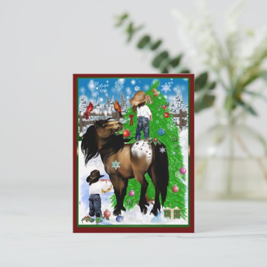 Paard en Kind Briefkaart (Staand voorkant)