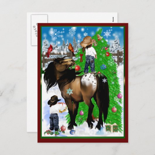 Paard en Kind Briefkaart (Voorkant / Achterkant)