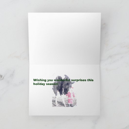 Paard en kind Kerstkaart Feestdagen Kaart (Binnen)