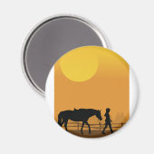 Paard en Kind Magneet (Voorkant / Achterkant)