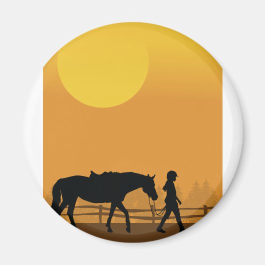 Paard en Kind Magneet (Voorkant)