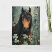 Paard en klaver St. Patrick's Day Kaart (Voorkant)