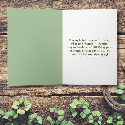 Paard en klaver St. Patrick's Day Kaart