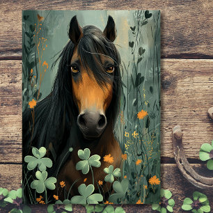 Paard en klaver St. Patrick's Day Kaart