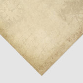 Paard en koets met klok op Tan achtergrond Tissuepapier (Detail)