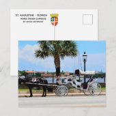 Paard en koets St. Augustine, Fl. Briefkaart (Voorkant / Achterkant)