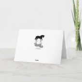 Paard en Maan Verjaardagsgroet Kaart (Achterkant)