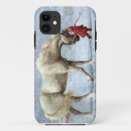 Paard en meisje in de sneeuw Case-Mate iPhone case