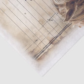 Paard en meisje in schuur slapen "beste vrienden" tissuepapier (Detail)