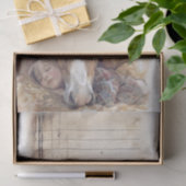 Paard en meisje in schuur slapen "beste vrienden" tissuepapier (Geschenk)