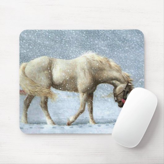Paard en meisje Mousepad Muismat (Met muis)