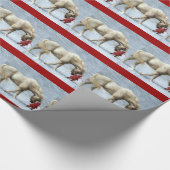 Paard en Meisje Winter Kerstcadeau Papier (Hoek)