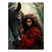 Paard en metgezel Fantasy Art Perfect Poster (Voorkant)
