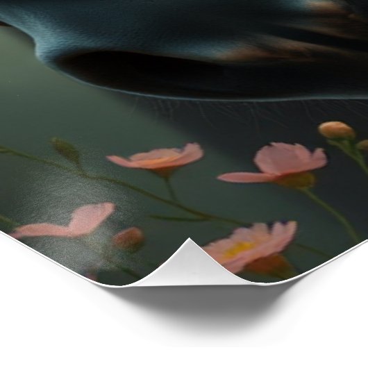 Paard en metgezel Fantasy Art Perfect Poster (Hoek)