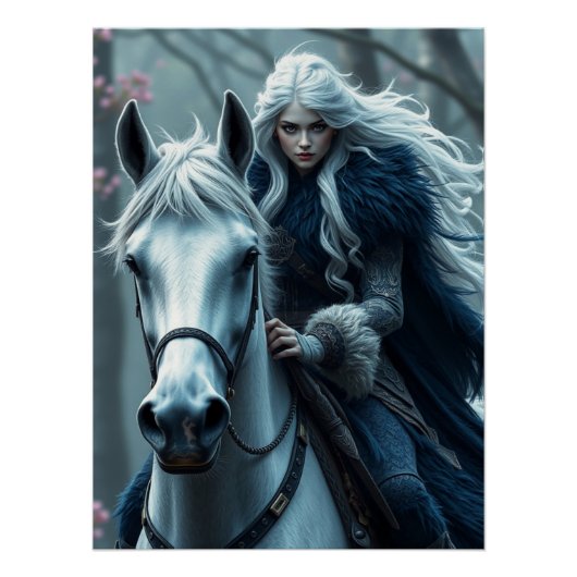 Paard en metgezel Fantasy Art Perfect Poster (Voorkant)