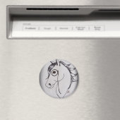 Paard en monocle magneet (Insitu (Vaatwasser))