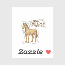 paard en motivatietekst sticker