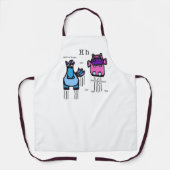 Paard en nijlpaard schort (Voorkant)