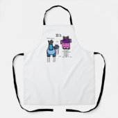 Paard en nijlpaard schort (Voorkant)