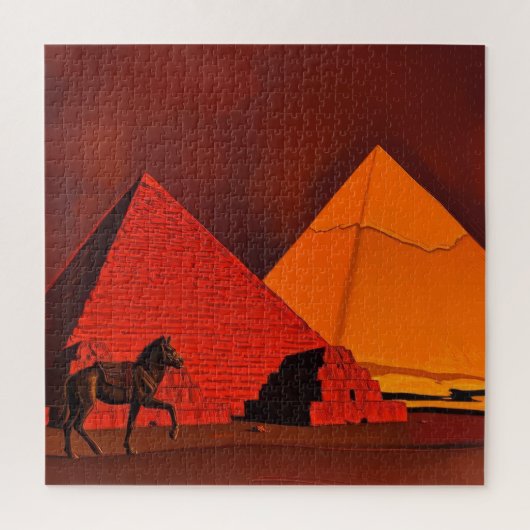 Paard en Piramide Legpuzzel (Verticaal)