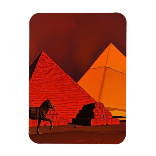 Paard en Piramide Magneet (Verticaal)