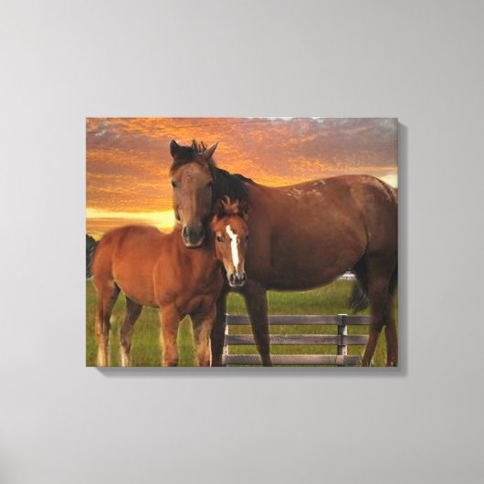 Paard en pony canvas afdruk (Voorkant)
