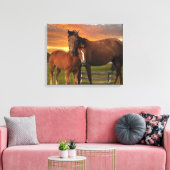 Paard en pony canvas afdruk (Insitu (Woonkamer))