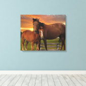 Paard en pony canvas afdruk (Insitu (Houten vloer))
