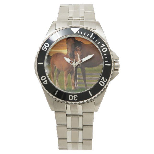 Paard en pony horloge (Voorkant)