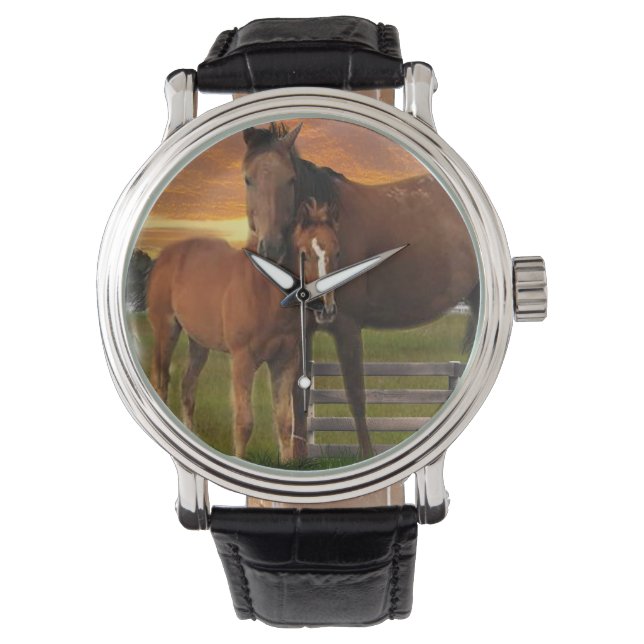 Paard en pony horloge (Voorkant)